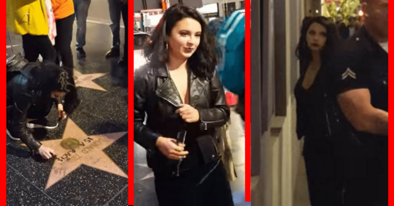 Woman Caught Vandalizing Trump’s Hollywood Star Gets Swift Justice Moments Later