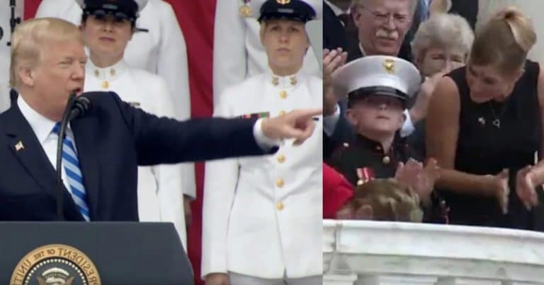 Trump Halts Memorial Day Speech, Points To A Little Boy, And Moves America To Tears