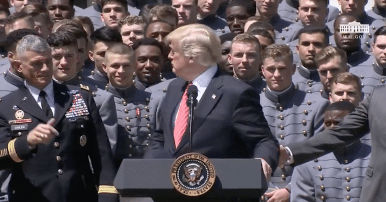 After Trump Notices A Familiar Face, He Stops His Speech And Makes A 100% Patriotic Gesture