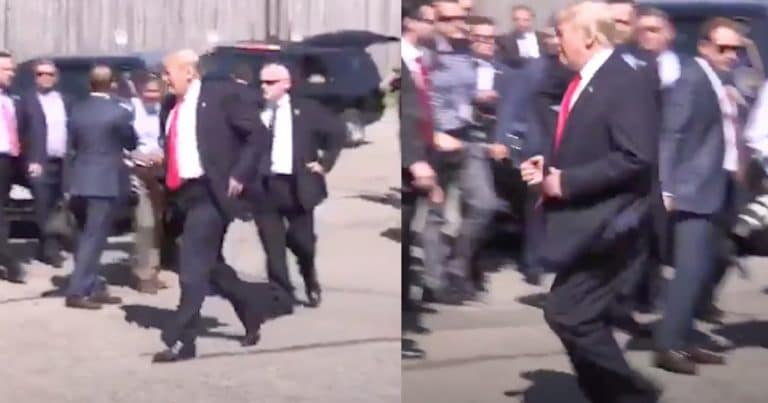 Trump Notices A Man In The Crowd, Sprints From Secret Service To Confront Him