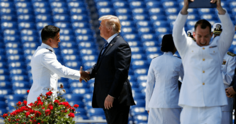 Trump Attends Naval Academy Graduation – Proves Exactly Why Hillary Never Would Have Made It