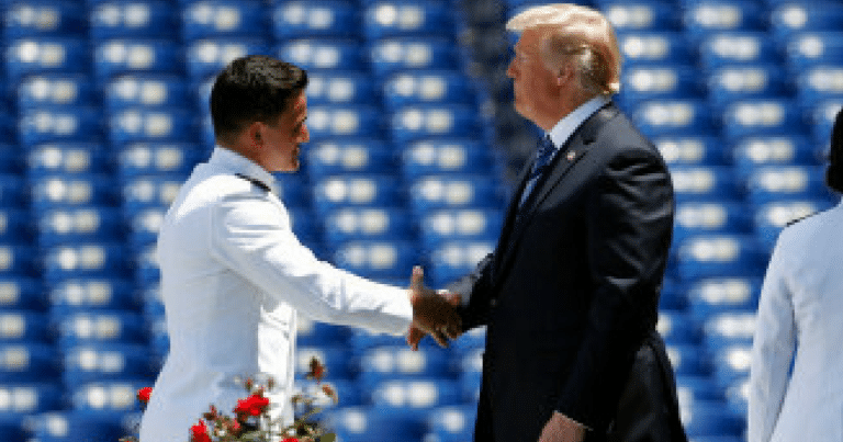 After Trump Gives Speech At Naval Graduation, He Gives Each Grad A Personal Parting Gift