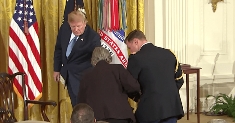 Seconds Before Awarding The Medal Of Honor, Trump Makes His Greatest Gesture Yet
