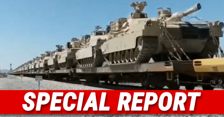 Video Shows Train Filled With Tanks – It’s Moving South Towards The Border