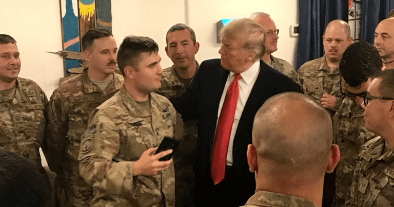 Soldier Tells Trump, ‘I’m Here Because Of You.’ Donald’s Reply Brings Us To TEARS!