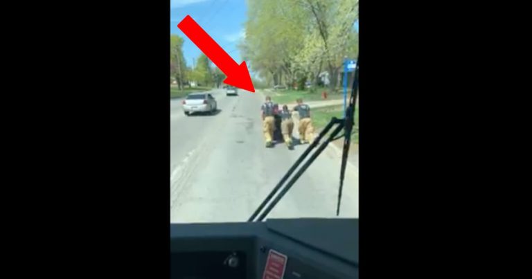 Why Are Firefighters Pushing This Handicapped Vet Down The Road? The Answer Is SO Inspirational…