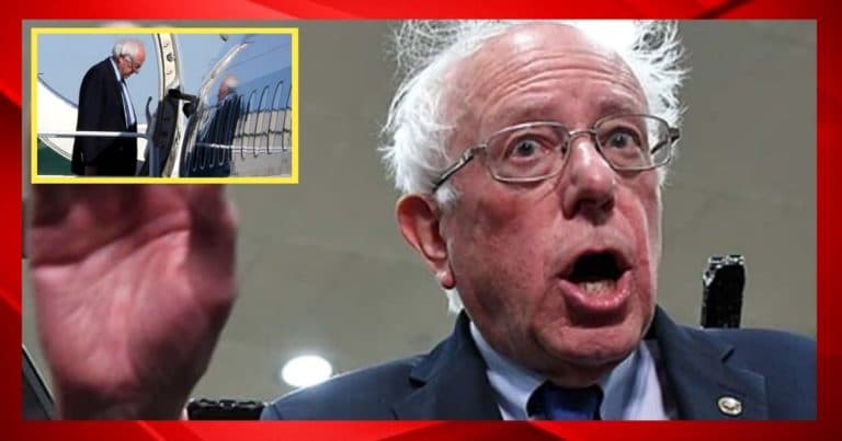 Socialist Bernie’s Private Jet Blunder Slips Out – Sanders Gets Caught Boarding The Wrong One