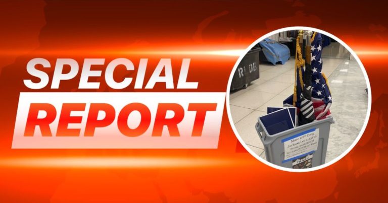 After Democrat Leader Drops Her U.S. Flag in a Trash Can – Disabled Vet Gives Jackson Lee a Lesson in Flag Etiquette