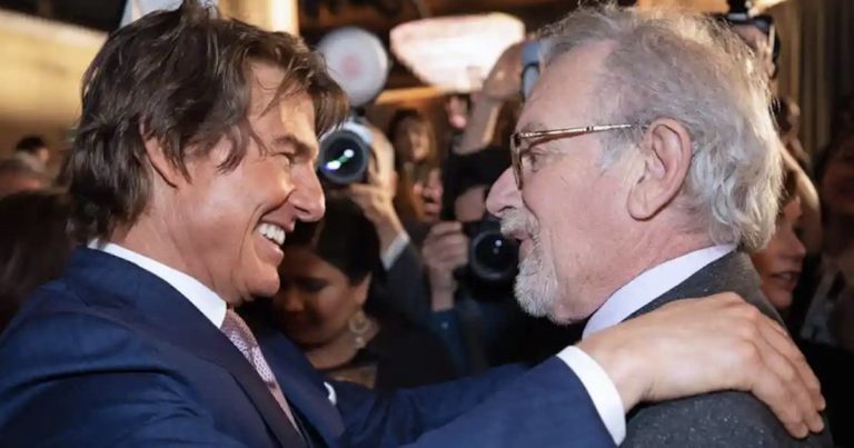 Spielberg Stuns America on Hot Mic with “Maverick” – He Tells Tom Cruise His Latest Film “Saved Hollywood’s A$$”